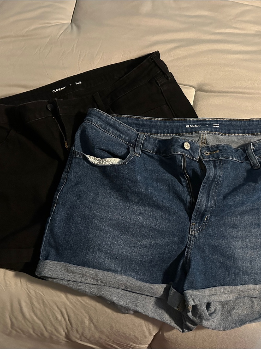 Old Navy Women's Denim Jean Shorts and Black Casual Shorts Set